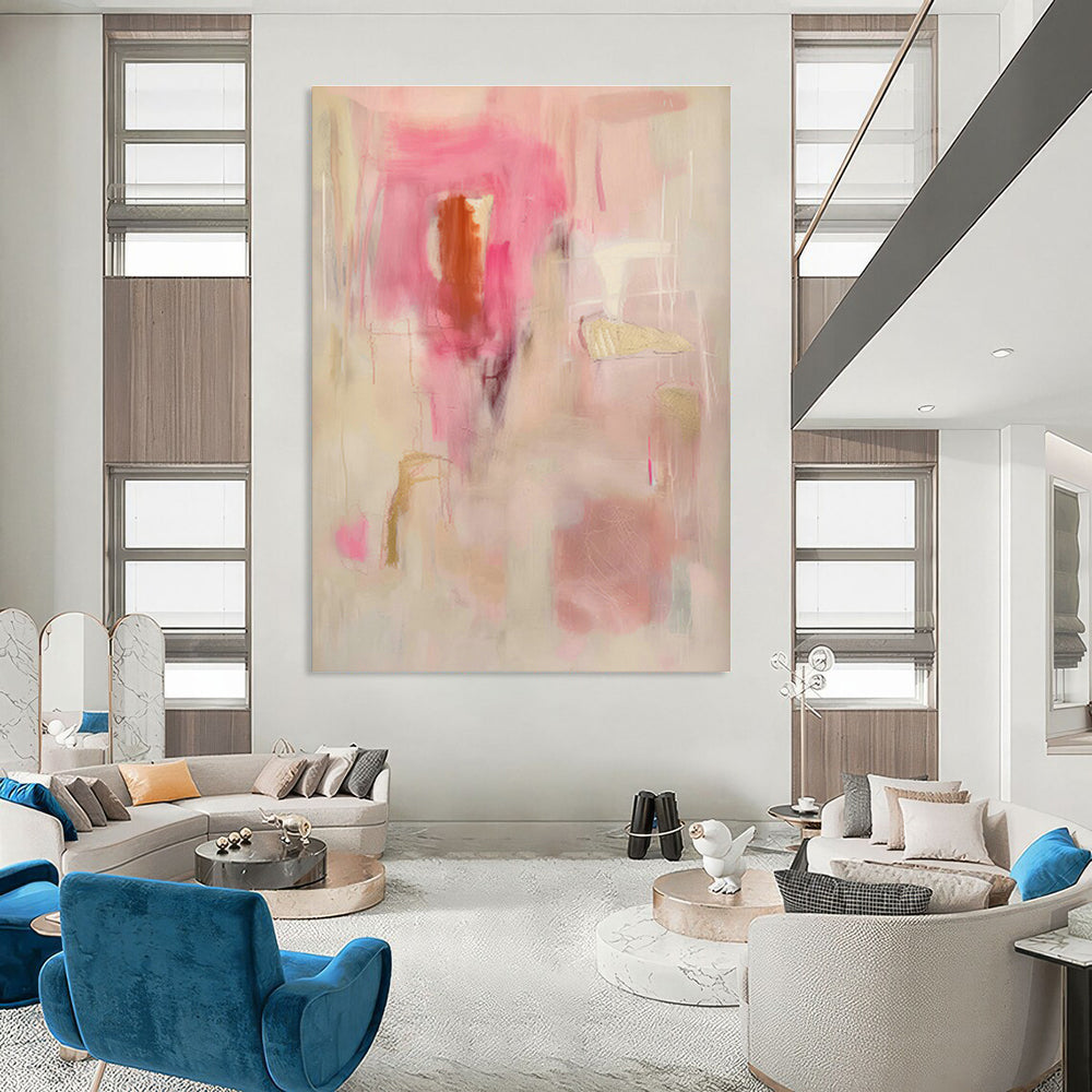 Oversized Hand - Painted Abstract Art for Office Cubicle Desktops & Entryway Mail Sorters DLZ0717