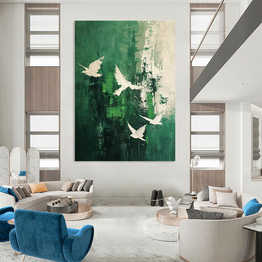 Large Custom Abstract Painting for Entryway & Dining Room DLZ1318