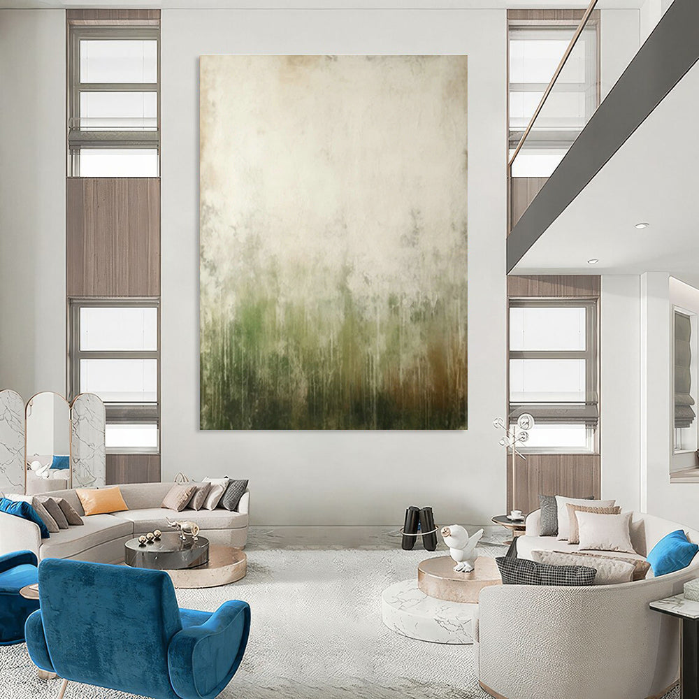 Custom Abstract Murals for Cottage Bedroom Window Treatments & Office Cubicle Divider Screens DLZ0847