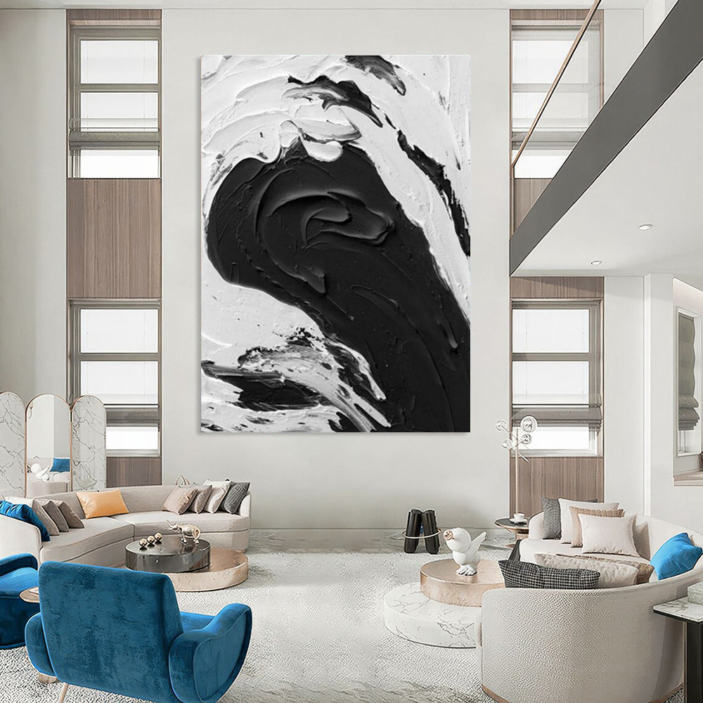 Hand-Painted Abstract Wall Tapestry for Bedroom Canopy & Office Partition DLZ2379