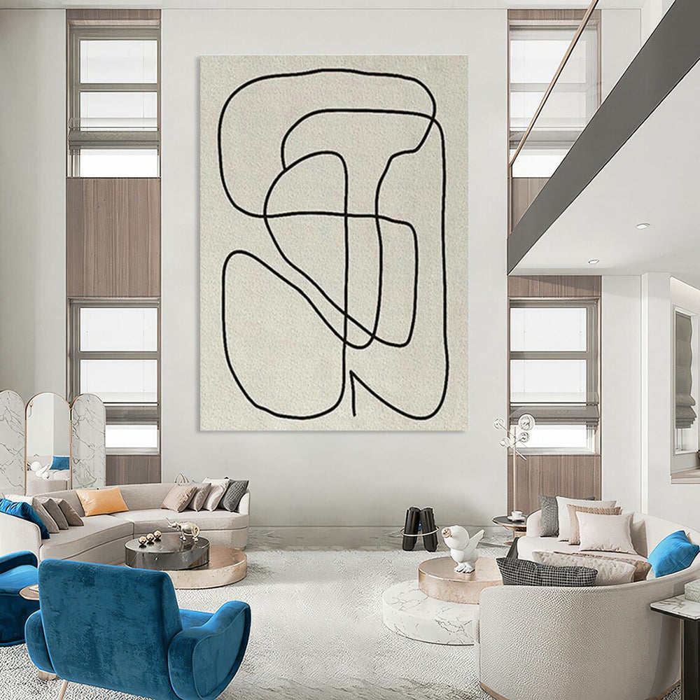 Large Hand-Painted Abstract Art for Bedroom and Hallway DLZ1527