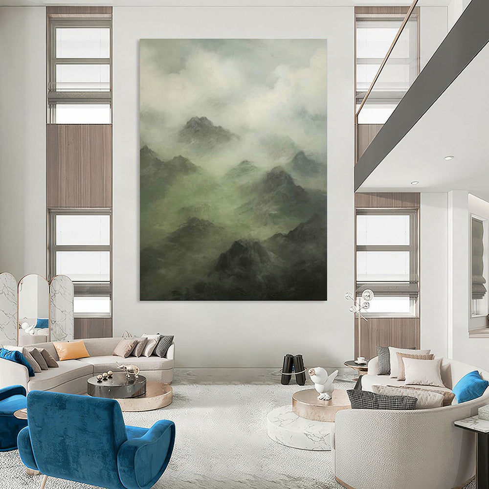 Immense Bespoke Hand Painted Abstract Wall Decor for Entryway & Cottage DLZ2180