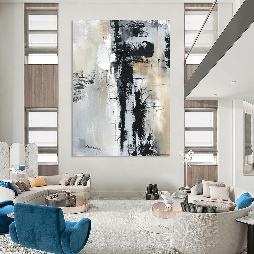 Hand - Painted Abstract Murals for Hallway Coat Racks & Entryway Key Drop Zones DLZ0811
