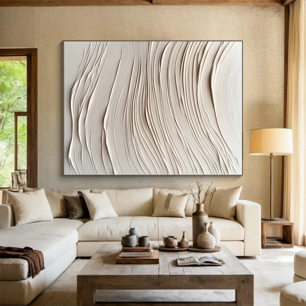 Creamy Wavy Textures Abstract Painting GER873