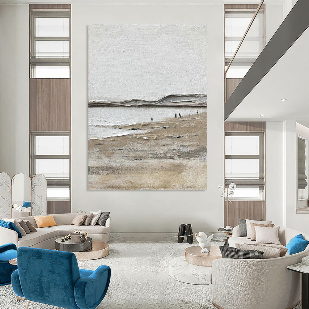 Large Hand-Painted Abstract Wall Panel for Office Cubicle & Bedroom Wardrobe Area DLZ2374