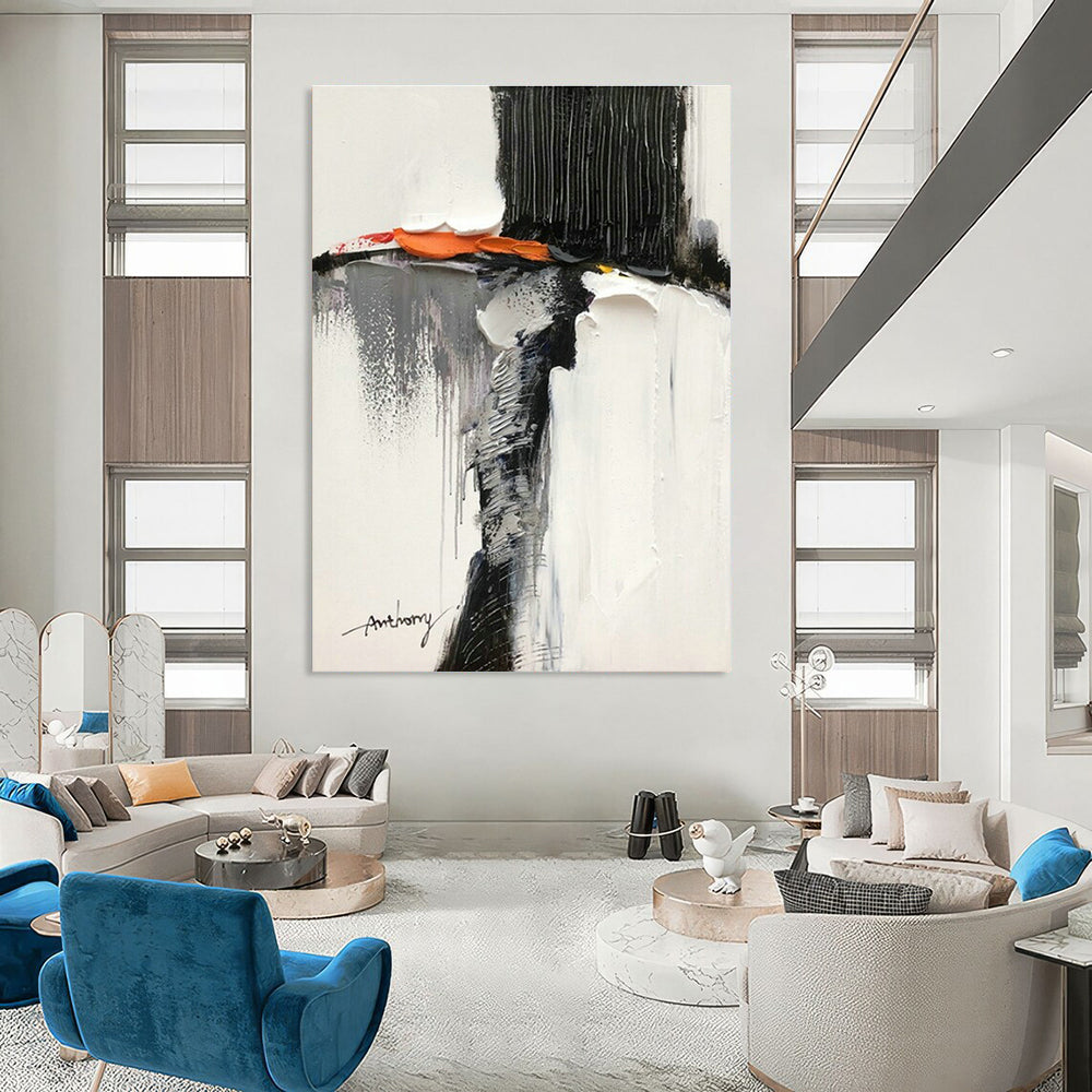 Handmade Abstract Wall Art for Cottage Office and Hallway Nook DLZ1673