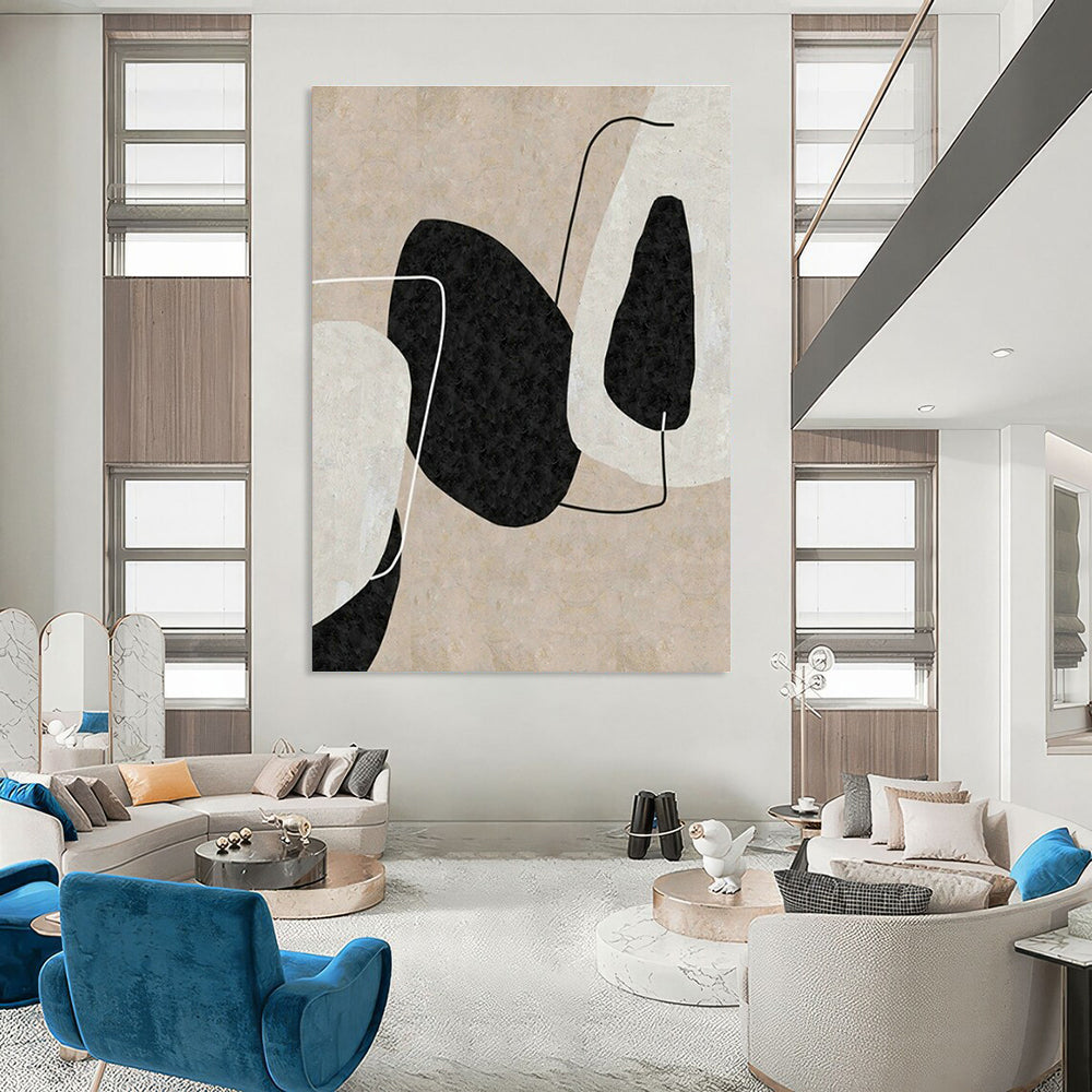 Large Handmade Abstract Canvas for Cottages & Dining Room DLZ2025