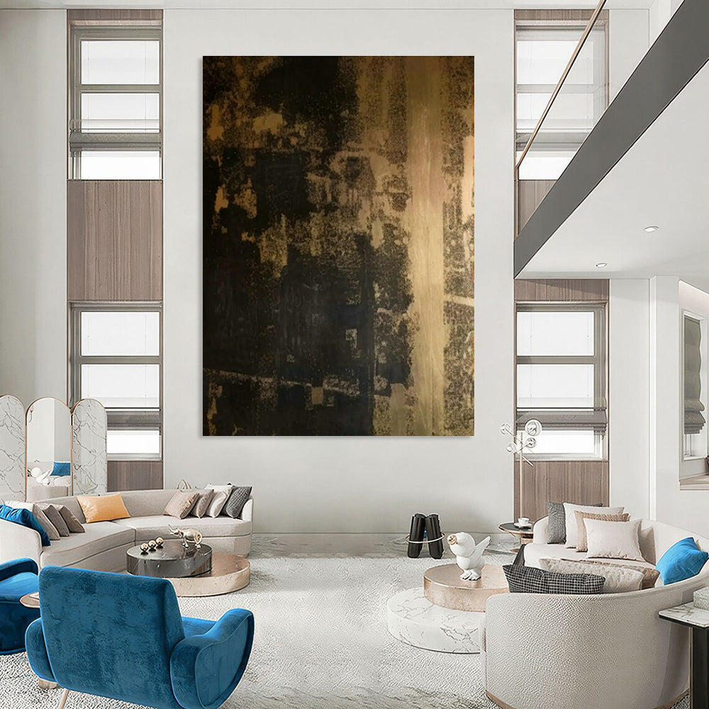 Large - Scale Hand - Painted Abstracts for Office Training Room Breakout Zones & Dining Room Breakfast Bars DLZ0842