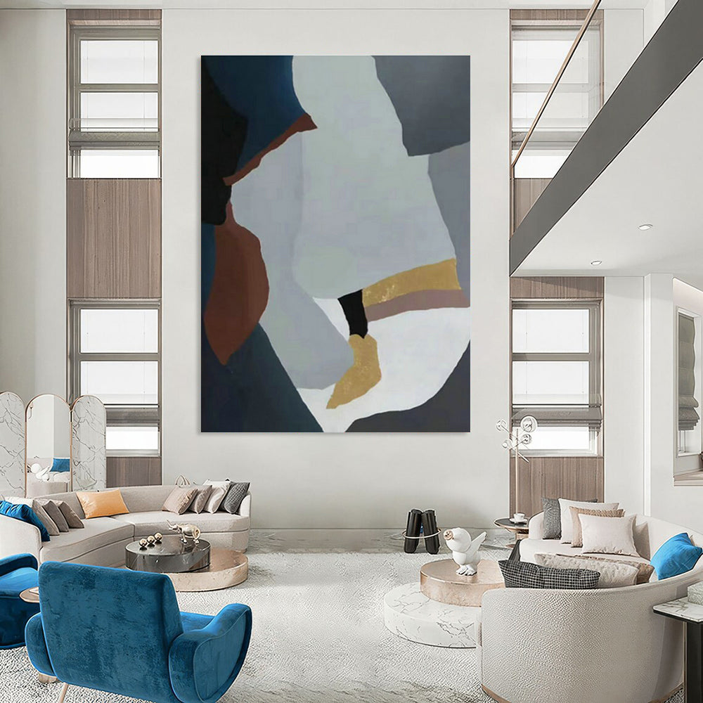 Oversized Custom Abstract Paintings for Hallway & Cottage Living Room DLZ0565