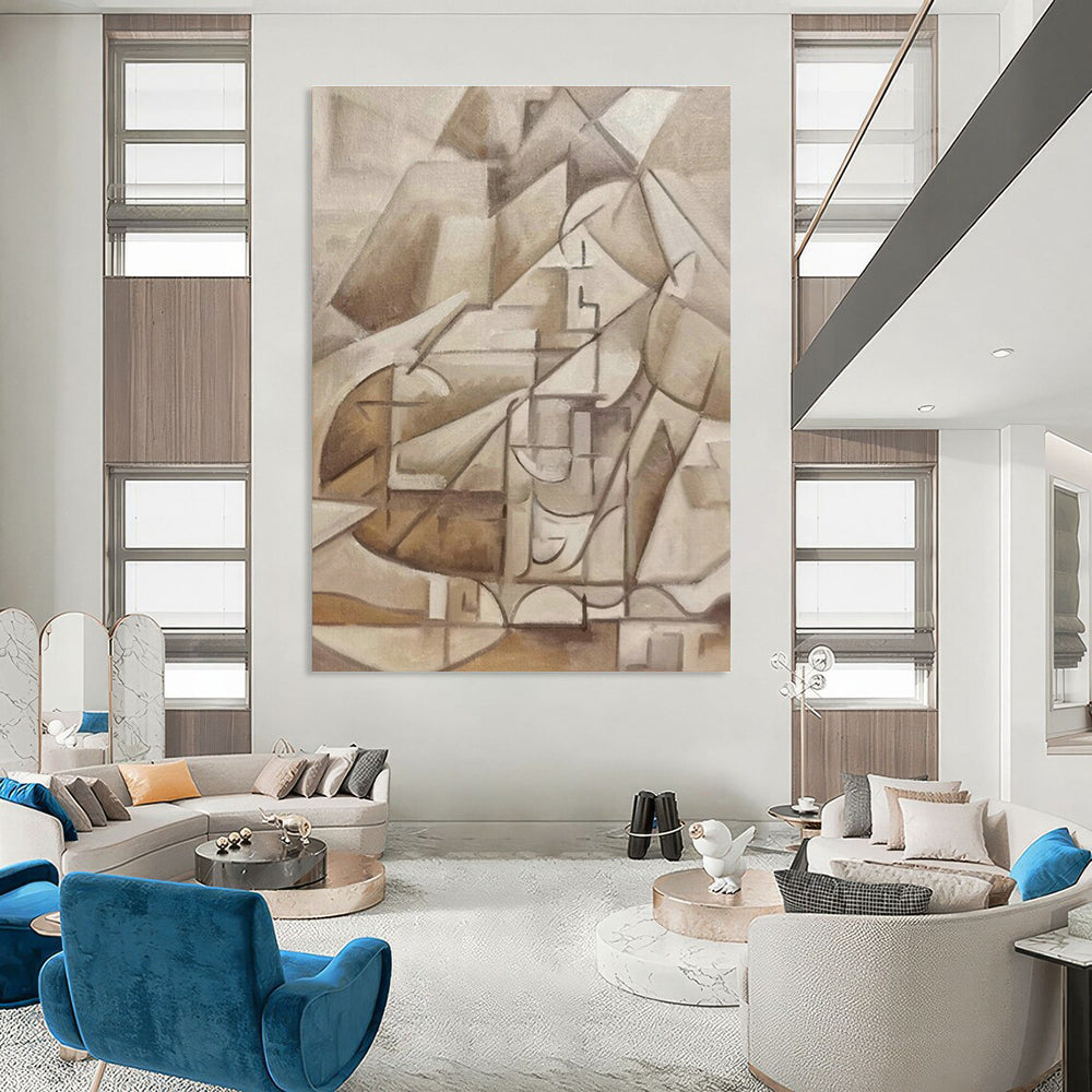Custom - Crafted Hand - Painted Abstract Art for Bedroom Walk - in Wardrobes with Island Benches & Office Supply Closets DLZ0608