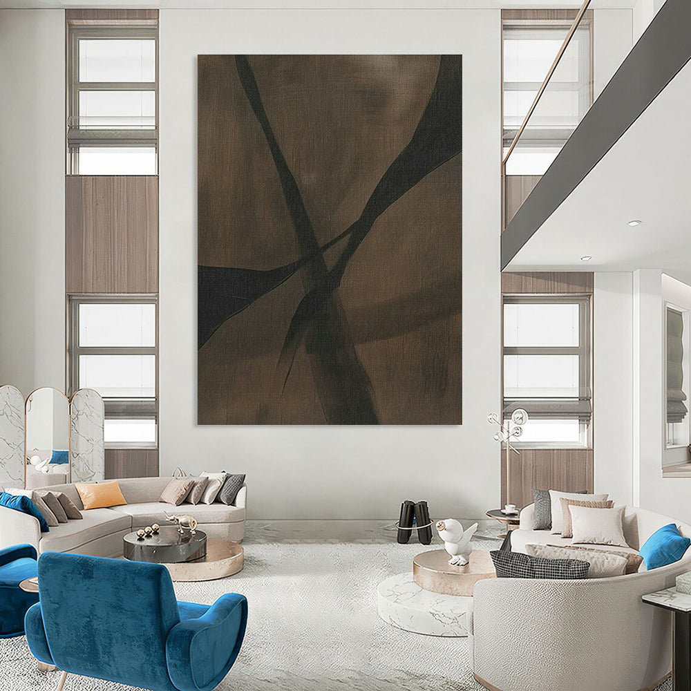 Massive Custom Abstract Mural for Cottage Bedroom & Dining Room DLZ1166