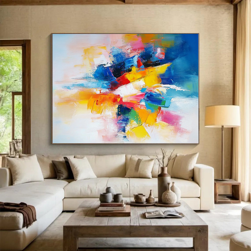 Vibrant Color Block Abstract Painting GER576