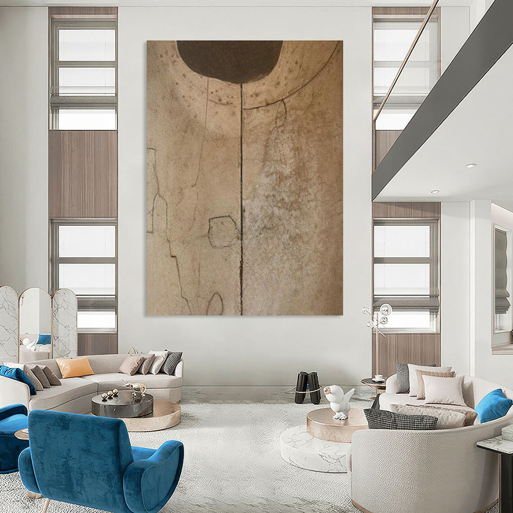Oversized Hand-Painted Abstract Wall Art for Office & Cottage Bedroom DLZ2360
