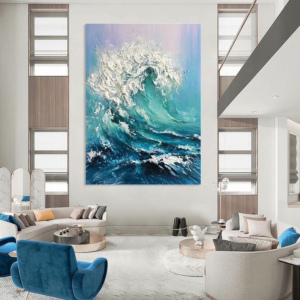 Big Custom - Formulated Handmade Abstract Painting for Office and Dining Room DLZ2148
