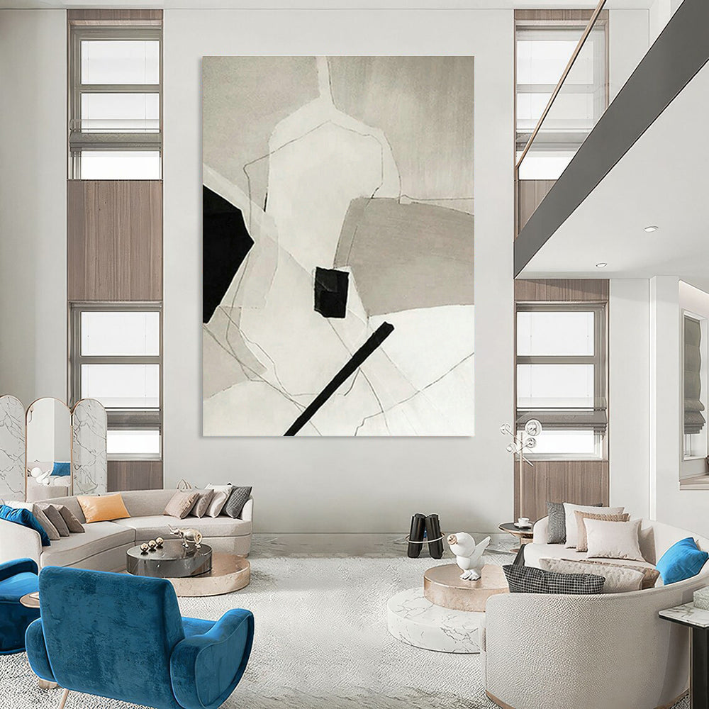 Hand - Painted Abstract Canvases for Cottage Dining Room Hutch Drawer Fronts & Hallway Coat Closet Shelf Dividers DLZ0881