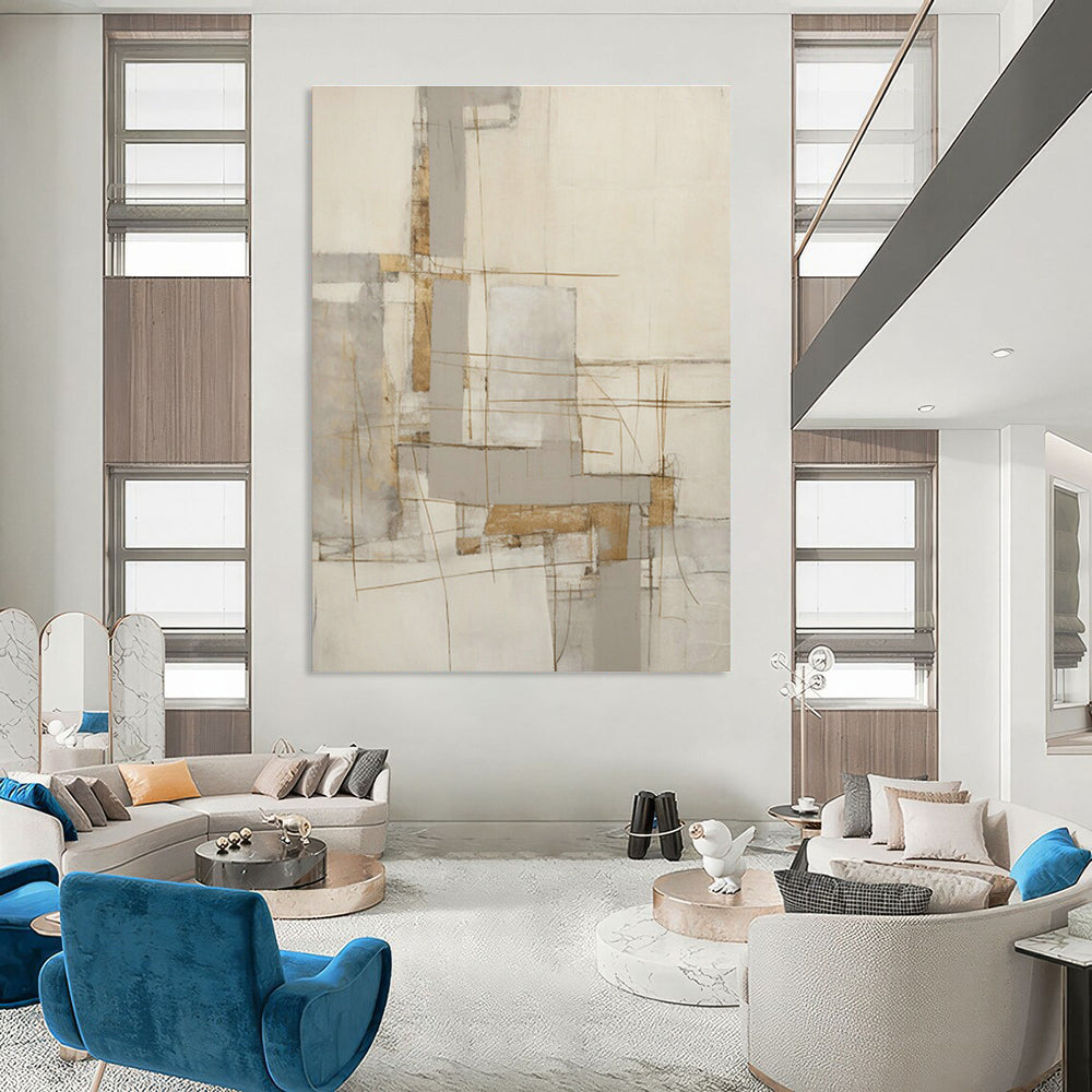 Handmade Large Abstract Gem for Cottage Living Room & Hallway DLZ1329