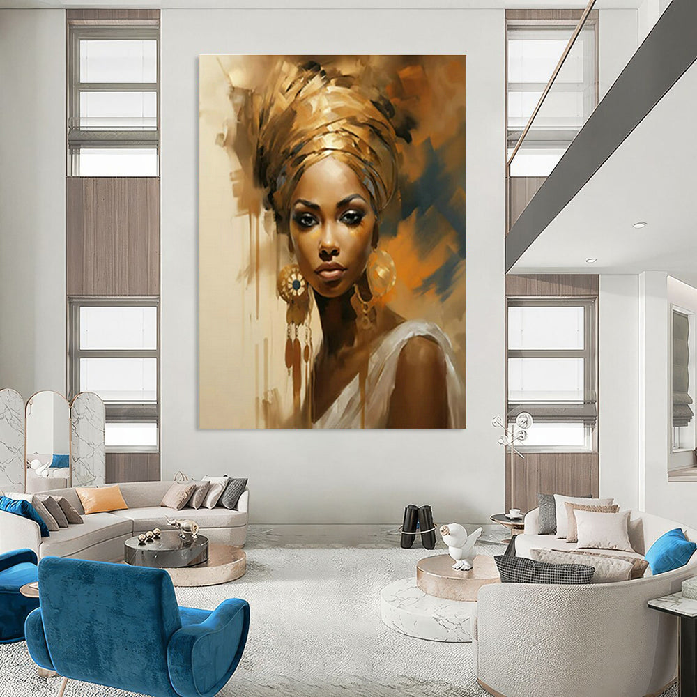 Large Hand-Painted Abstract Painting for Cottage Bedroom Dressing Screen Wall and Hallway Partition Wall DLZ1717