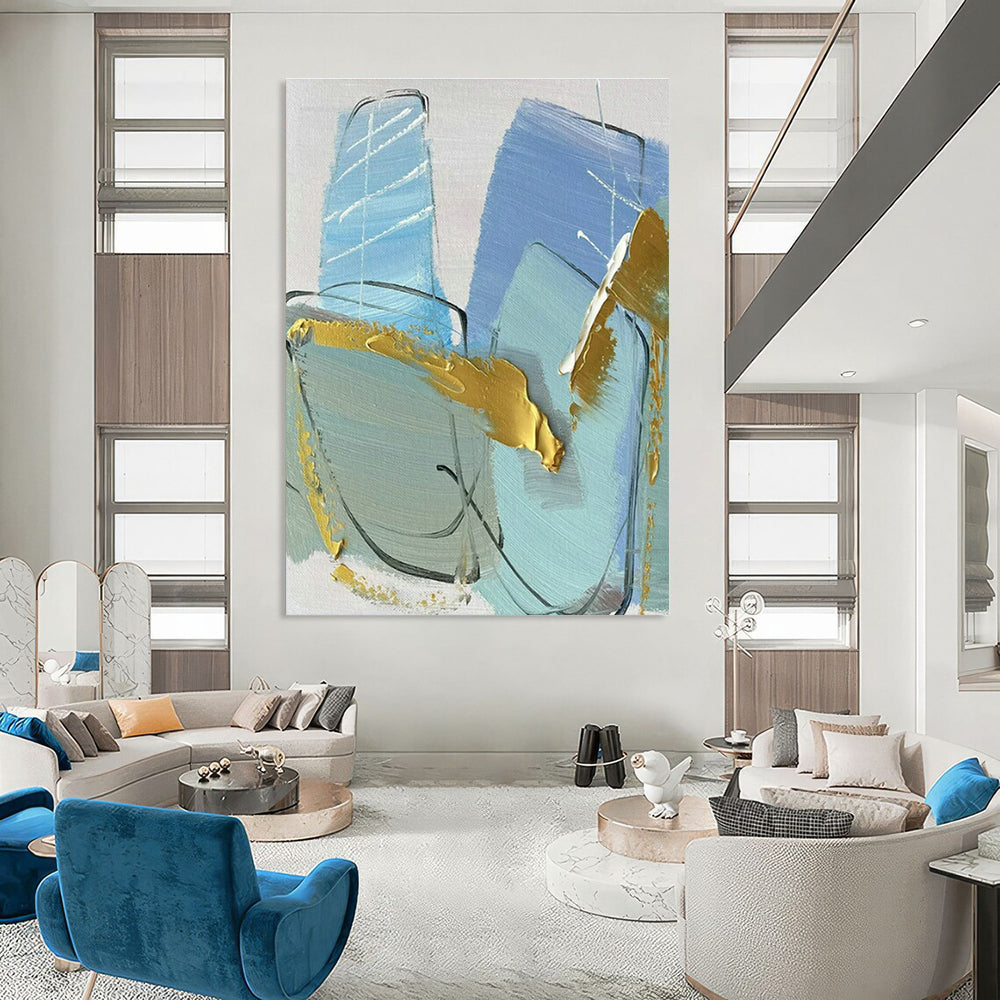 Customizable Handmade Abstract Canvas for Cottage Dining Room Breakfast Nook and Entryway Mudroom DLZ1678