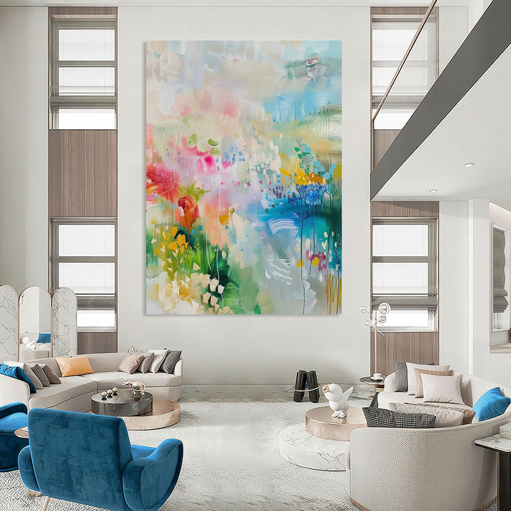 Grandiose Custom-Formulated Handmade Abstract Painting for Bedroom & Living Room DLZ2089