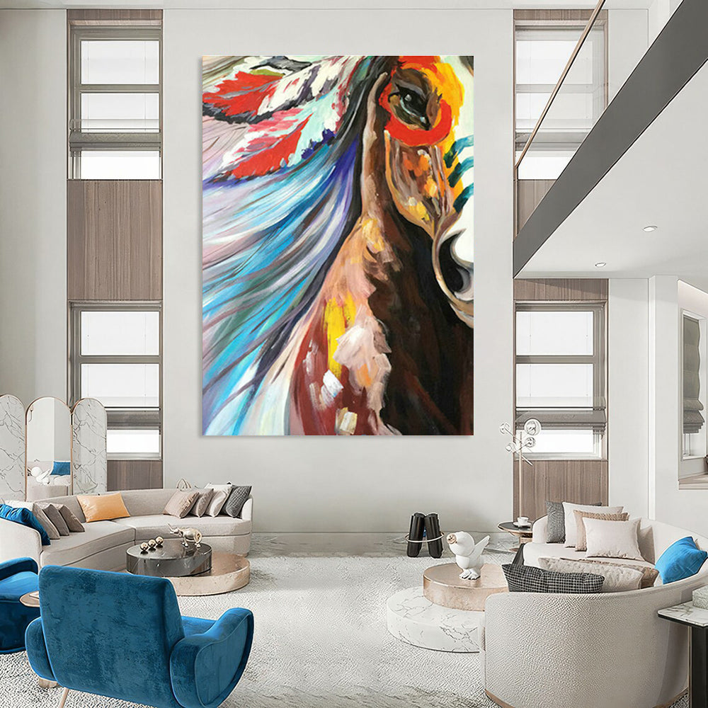 Artisan-Made Abstract Painting Series with Iridescent Paints for Cottage Hallway & Office DLZ1433