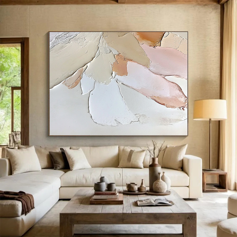 Pastel Textured Abstract Painting with Soft Layers GER404