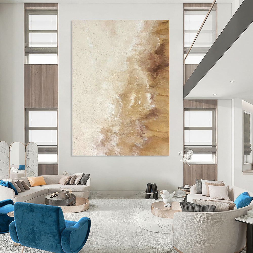 Extra-Large Hand-Painted Abstract Artwork for Cottage Entryway & Dining Room DLZ1230