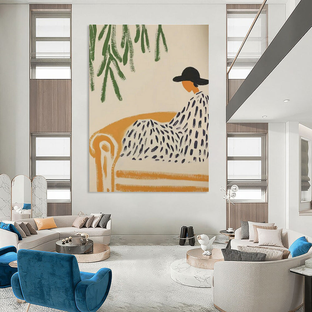 Grand - Scale Custom Abstract Canvases for Living Room Home Bars & Office Break Room Refrigerators DLZ0703