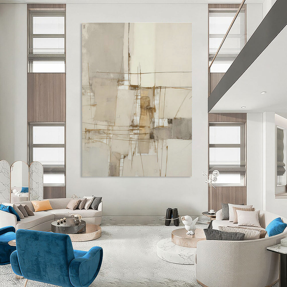 Extra - Large Handcrafted Abstract Art for Cottage Bedroom & Hallway DLZ1316