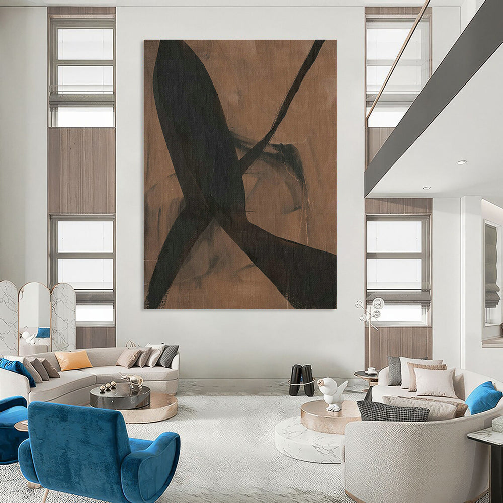 Oversized Handmade Abstract Painting for Bedroom & Dining Room DLZ1163