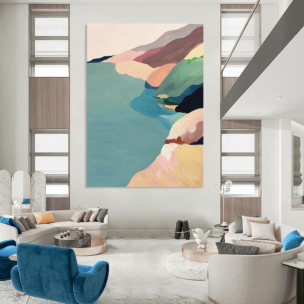 Handmade Layered Abstract Wall Art for Living Room & Cottage Office DLZ1420