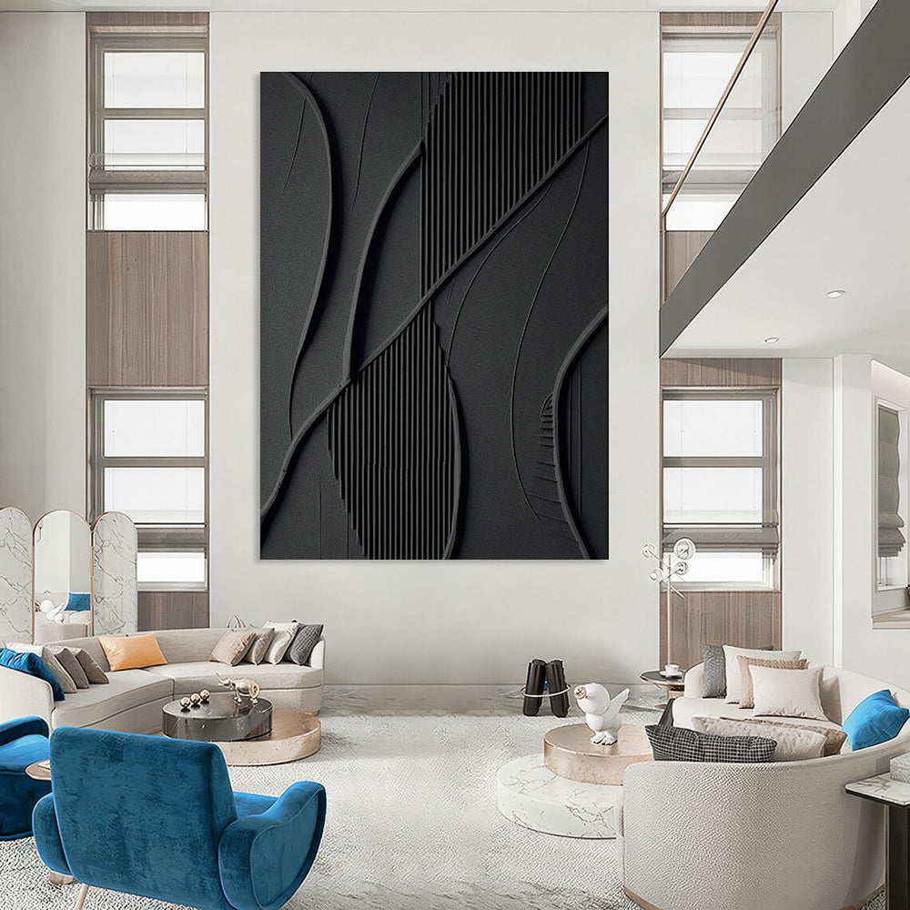 Oversized Custom - Created Hand Painted Abstract Canvas for Cottage and Entryway DLZ2165