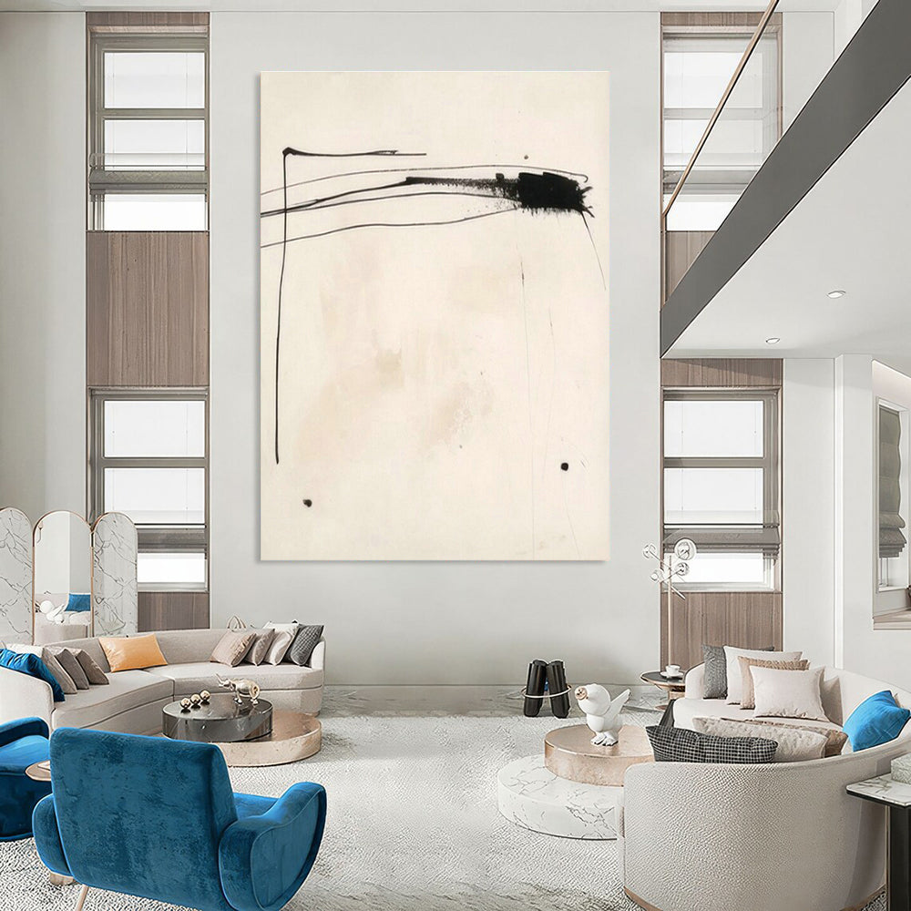 Large Customizable Hand-Painted Abstract Art for Living Room Media Console Wall and Entryway Key Organizer Wall DLZ1927