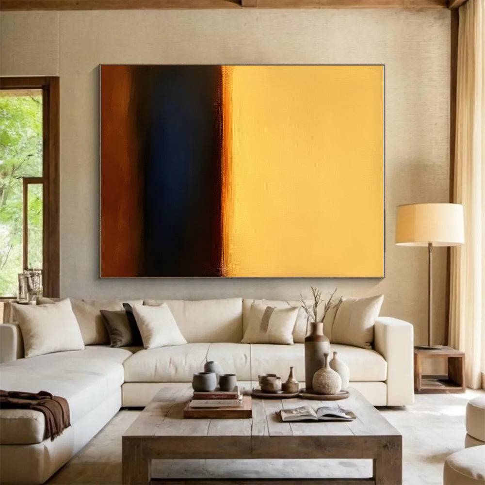 Yellow and Orange Abstract Painting with Calm Simplicity GER543