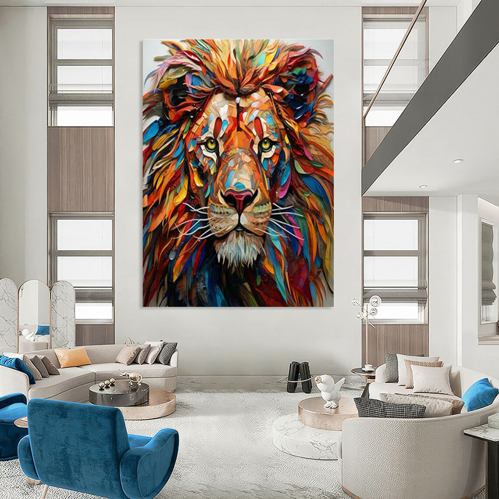 Original Hand-Painted Abstract Canvas for Office and Cottage Entryway DLZ1550