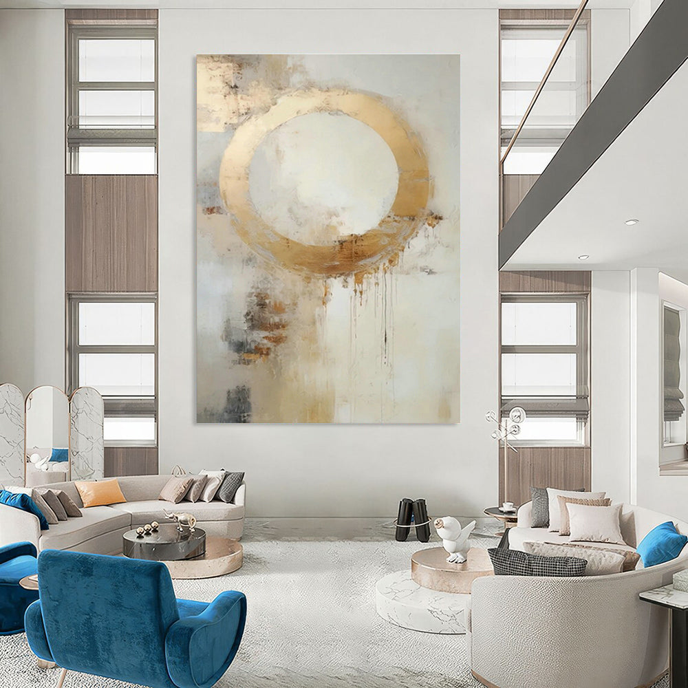 Oversized Abstract Hand - Painted Murals for Office Reception Area Reception Desk Keyboard Trays & Bedroom Alcove Window Sills DLZ0918