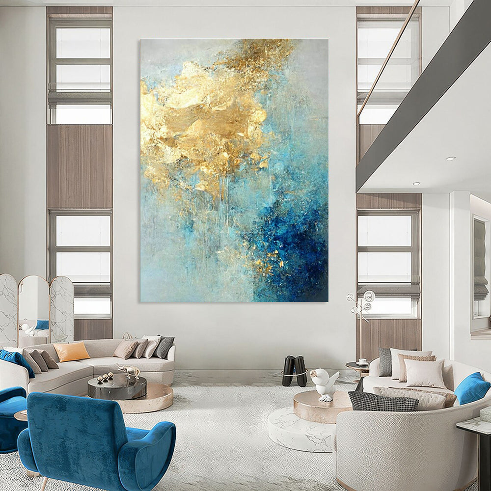 Extra-large Custom Handmade Abstract Painting for Entryway Coat Check Wall and Hallway Display Shelf Wall DLZ1922
