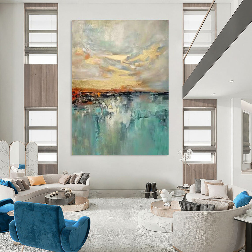 Massive Custom Abstract Paintings for Office Conference Rooms & Bedroom Dressing Areas DLZ0581