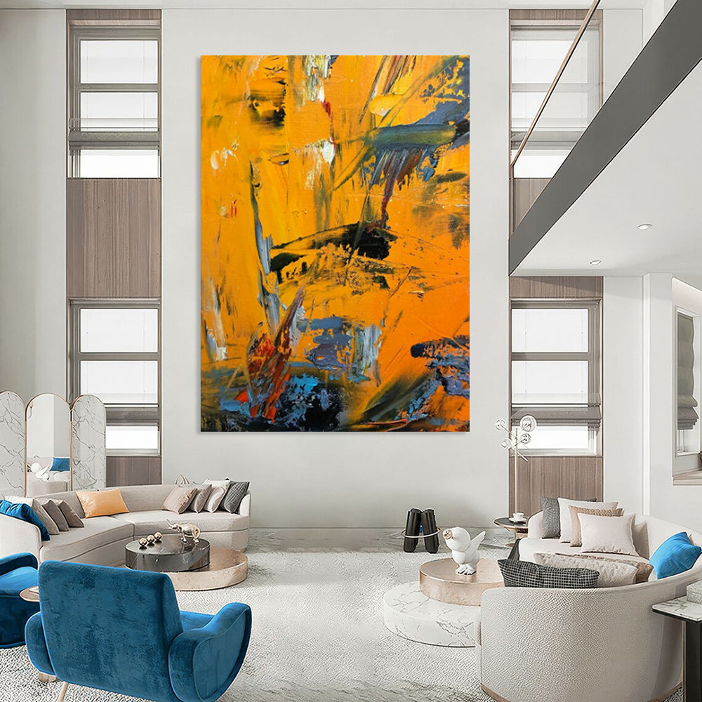 Custom Hand - Painted Abstract Canvases for Bedroom and Cottage Hallway DLZ0525