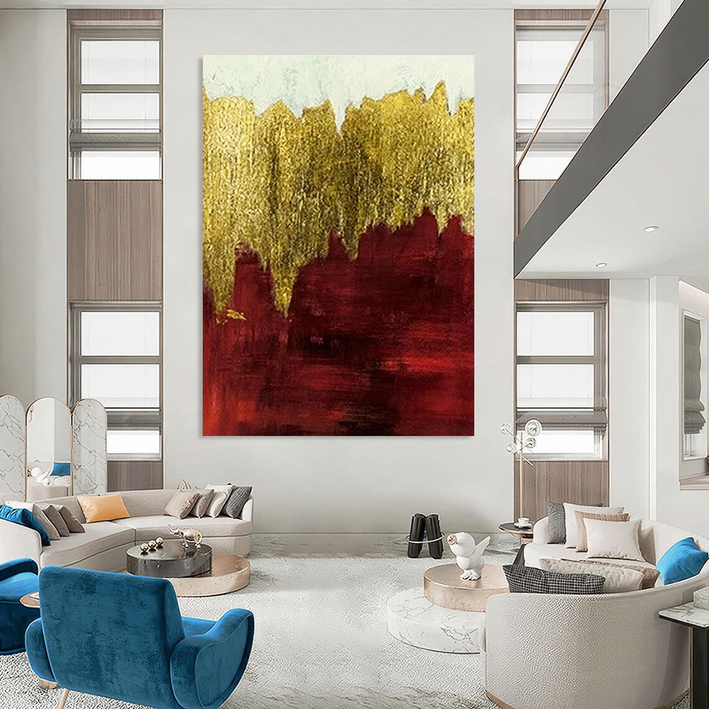 Extra - Large Custom Hand - Painted Abstract Art for Office & Entryway DLZ1346