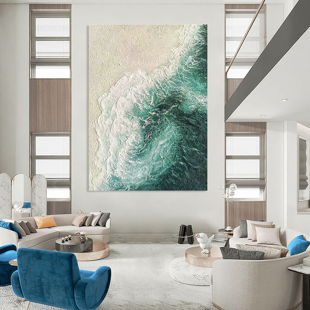 Oversized Abstract Paintings for Living Room Entertainment Center Media Storage Doors & Office Copy Room Supply Cabinet Fronts DLZ0874