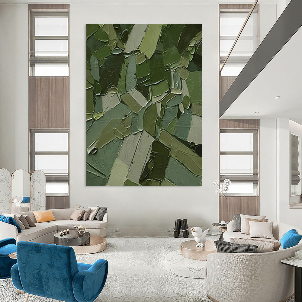 Oversized Custom Abstract Art for Cottage Living Room & Hallway DLZ1218