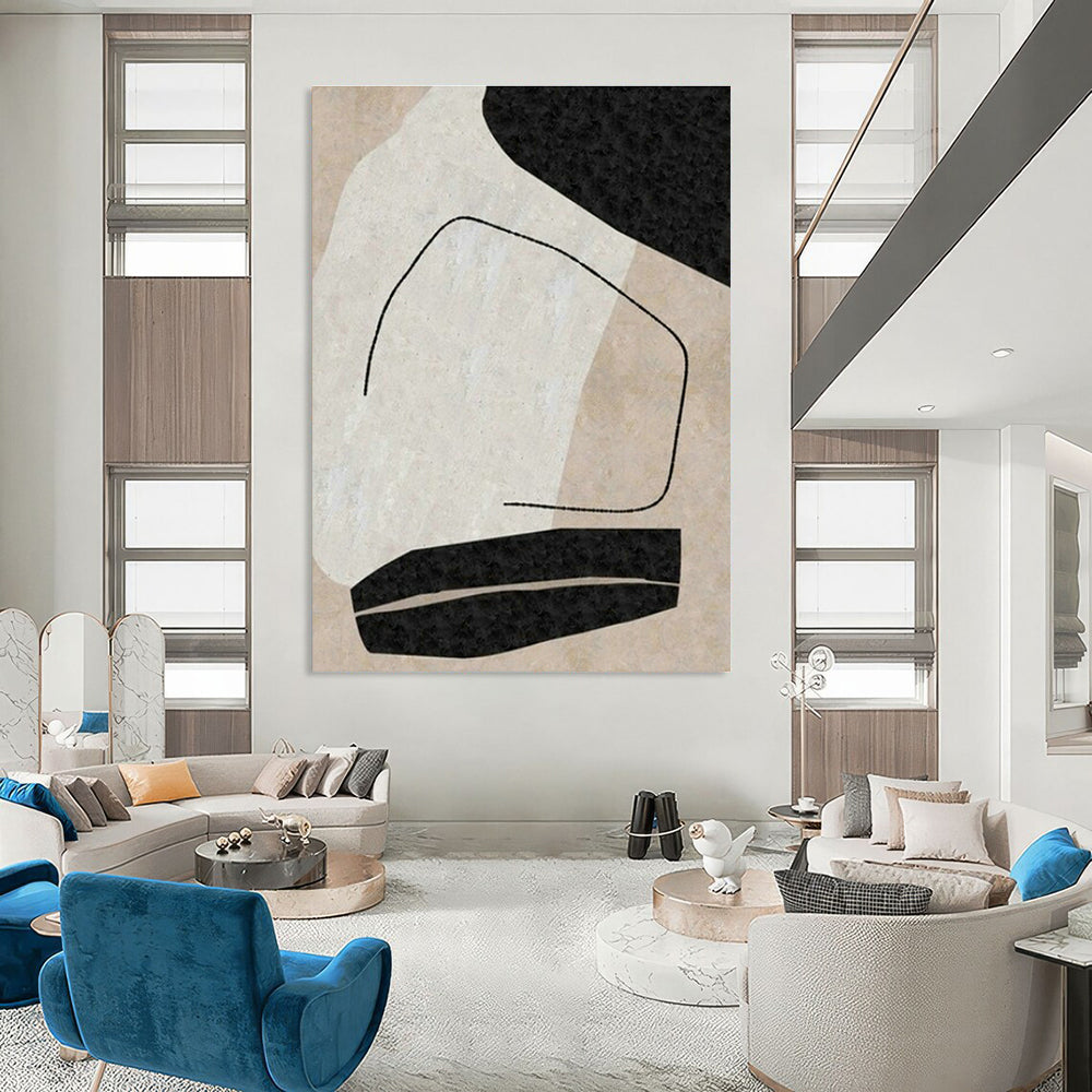 Oversized, Custom - Designed Hand Painted Abstract Artwork for Living Room & Dining Room DLZ2049