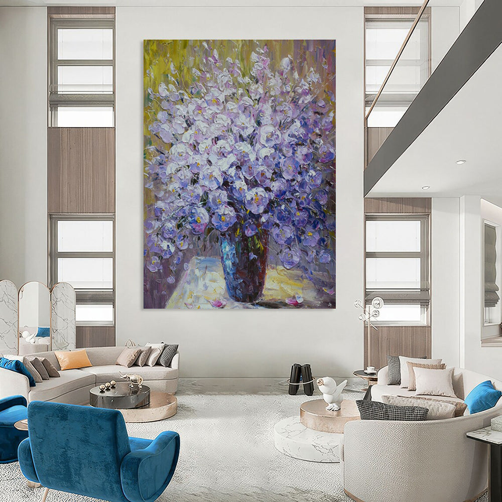 Custom - Designed Hand - Painted Abstract Canvas for Dining Room & Entryway DLZ1353