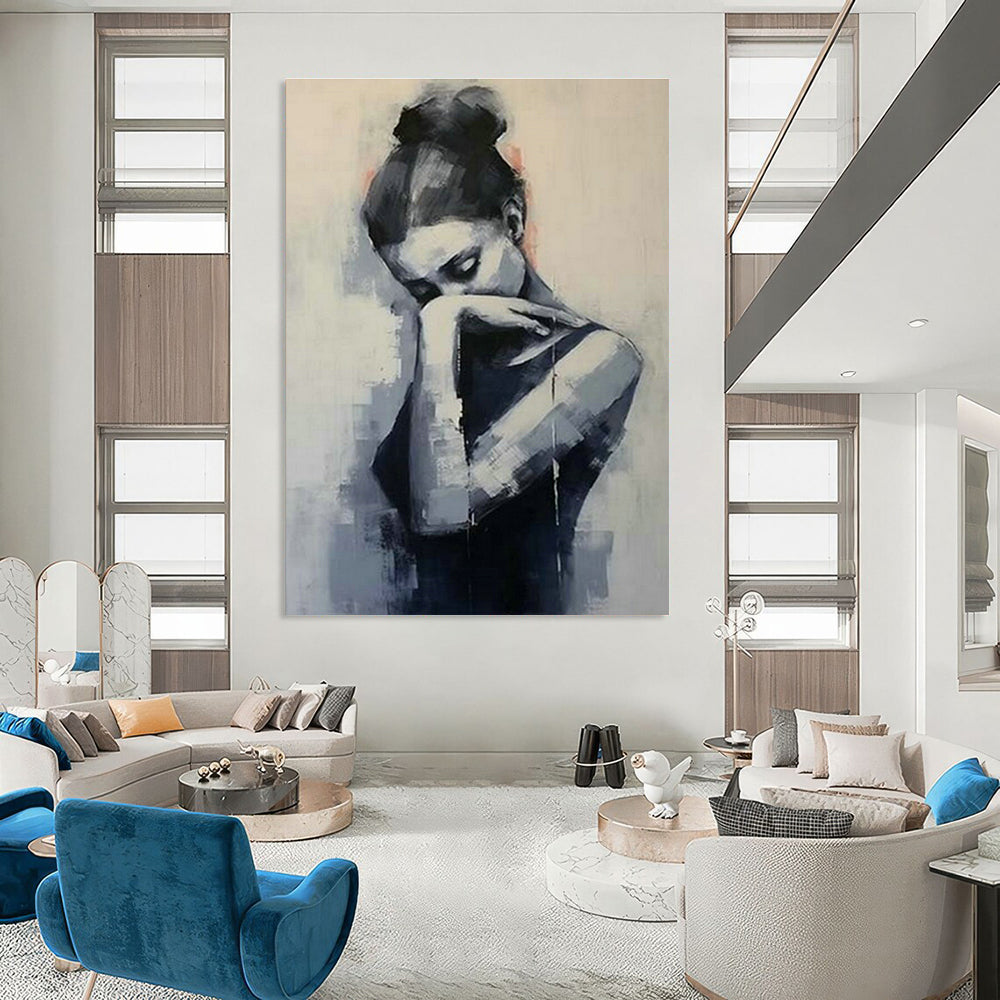 Customization of Extra - Large Hand - Painted Abstract Paintings for Hallway, Add Fun to the Space DLZ0361