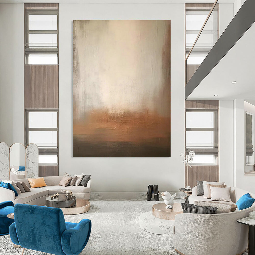 Oversized Abstract Hand - Painted Murals for Office Reception Ceilings & Bedroom Alcove Walls DLZ0831