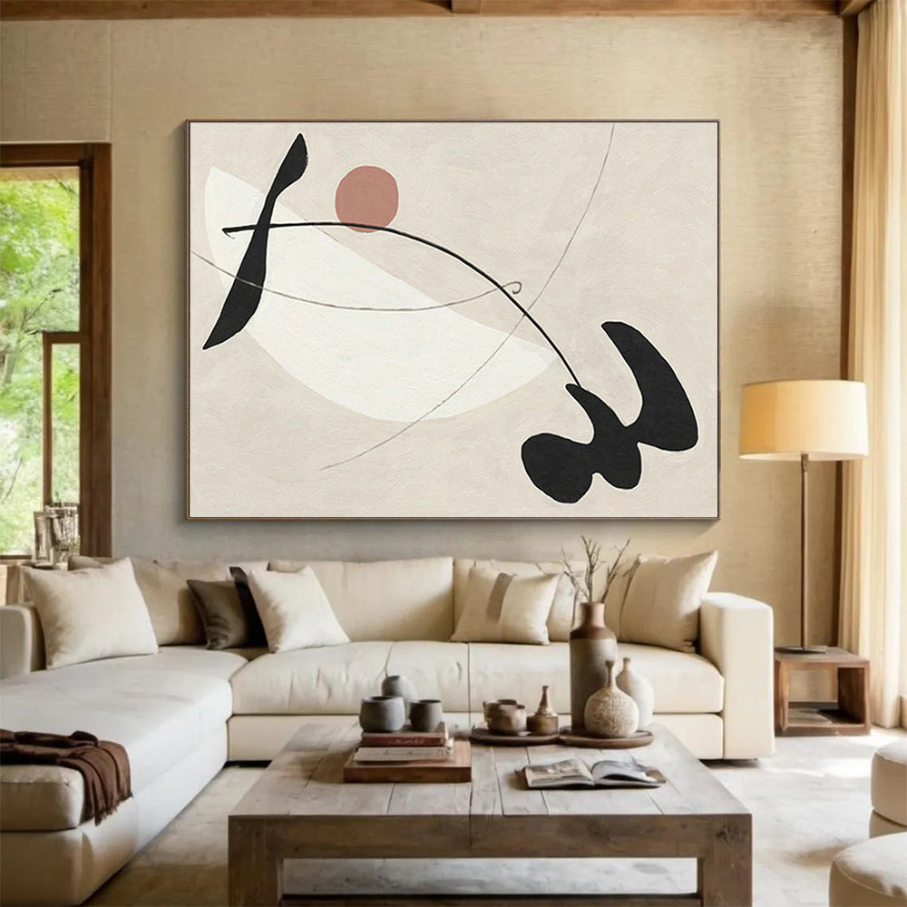 Customized Large Abstract Hand Painting for Underwater Noise Pollution Impact Assessment and Mitigation Project DLZ3122