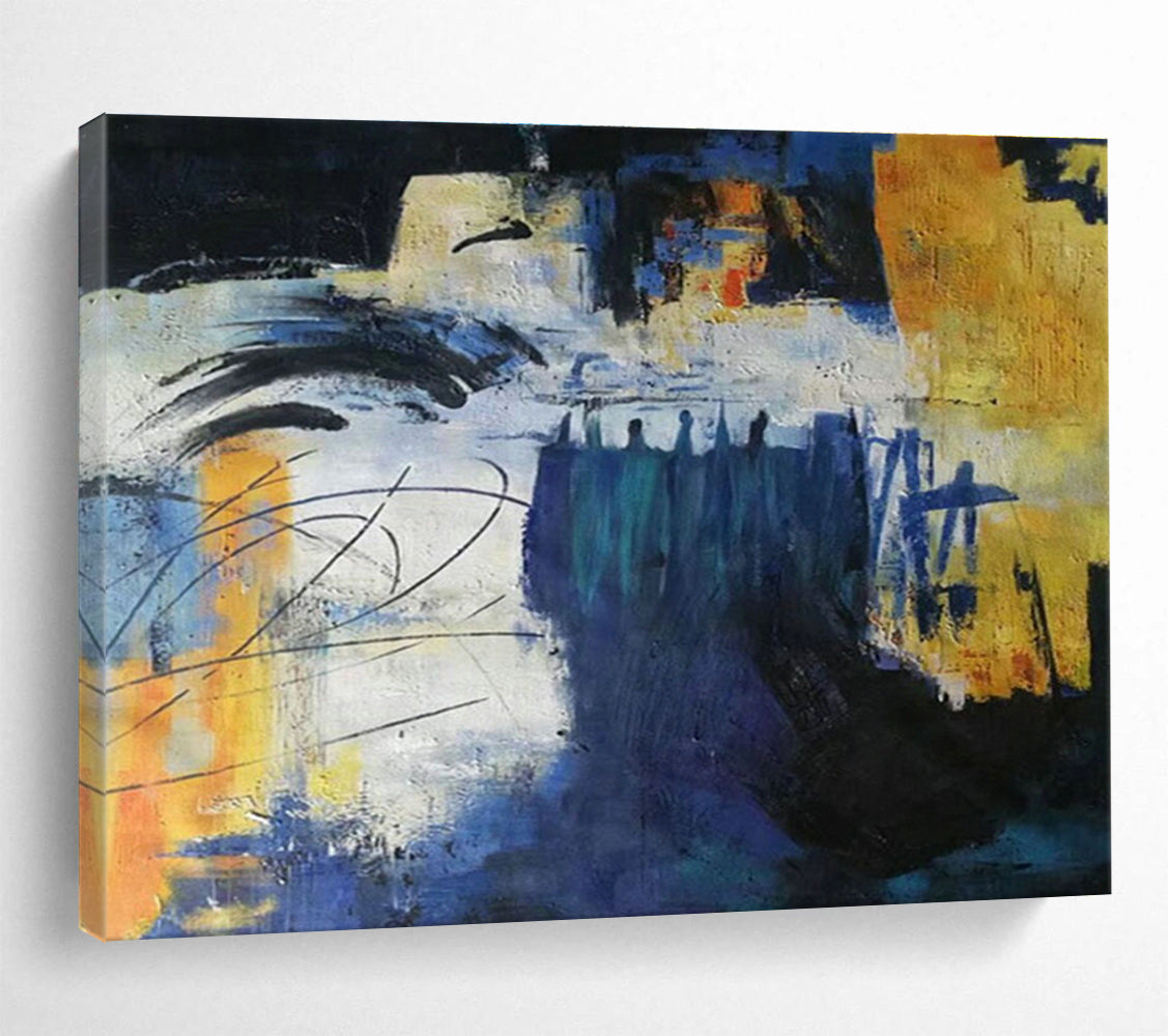 Oversized Handmade Abstract Wall Art, Tropical Color Palette for Outdoor Spaces DLZ3234