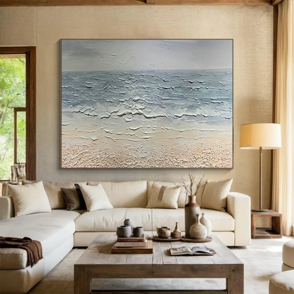 Oversized Hand-Painted Abstract Canvas, Mexican-inspired for Colorful Interiors DLZ3249