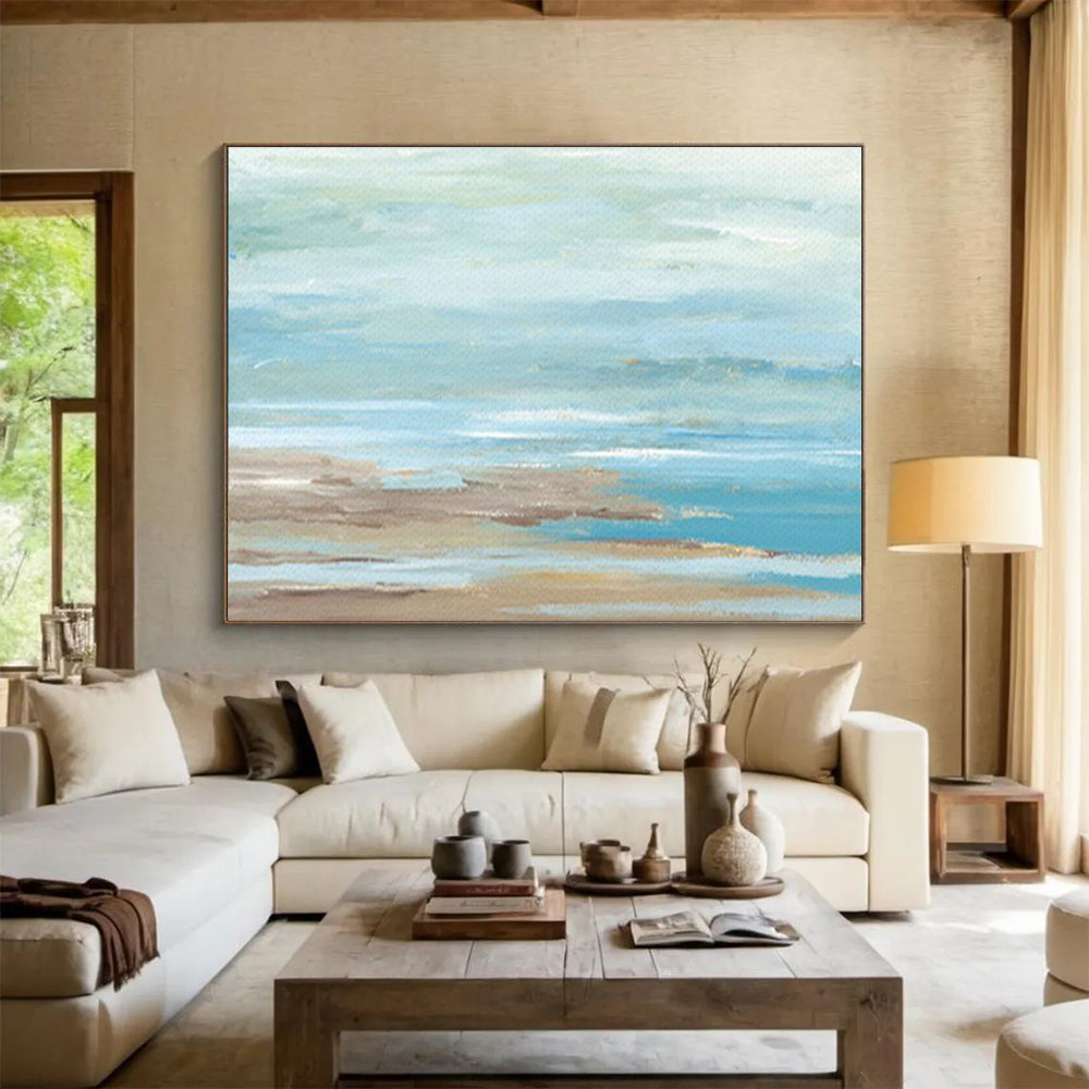 Customized Large Abstract Hand Painting for Maritime Navigation School Classroom DLZ2805