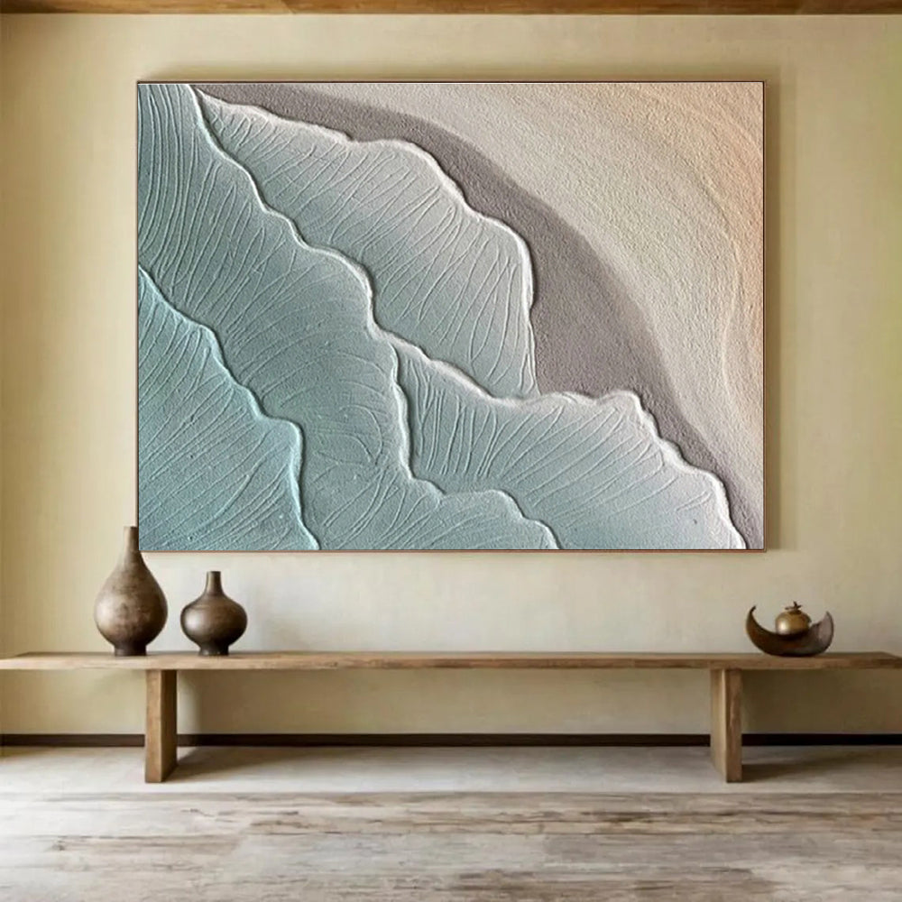 Custom Giant Abstract Hand Painting for Alpine Snowpack Monitoring Station DLZ2963